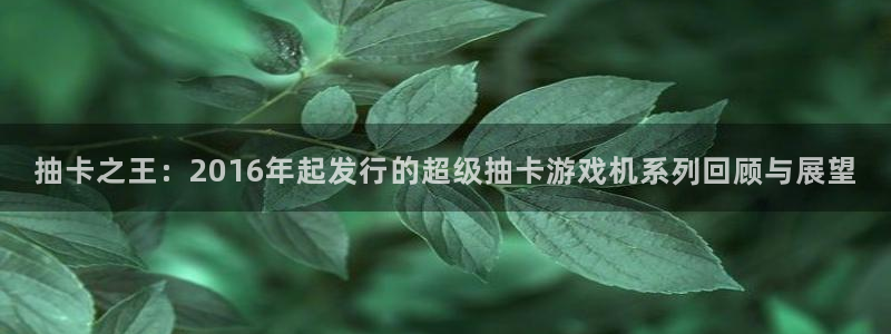 bg大游价格：抽卡之王：2016年起发行的超级抽卡游戏机系列回顾与展望